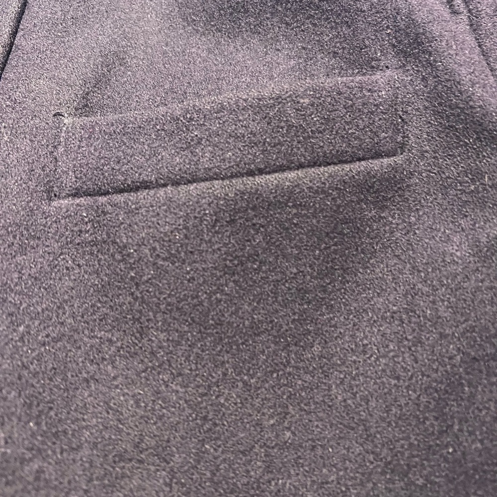 Lands End Mens Size M (38/40) Navy Pea Coat Wool Cashmere Blend - Picture 13 of 15